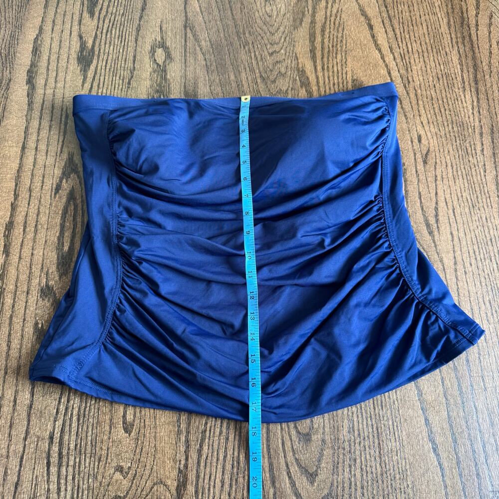 Lands End Womens Solid Navy Blue Strapless Tankini Swim Suit Top Plus Size 16W - Picture 5 of 6